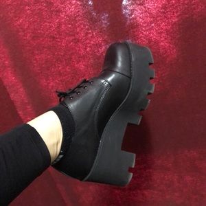 Windsor smith heeled platform oxfords derby boots